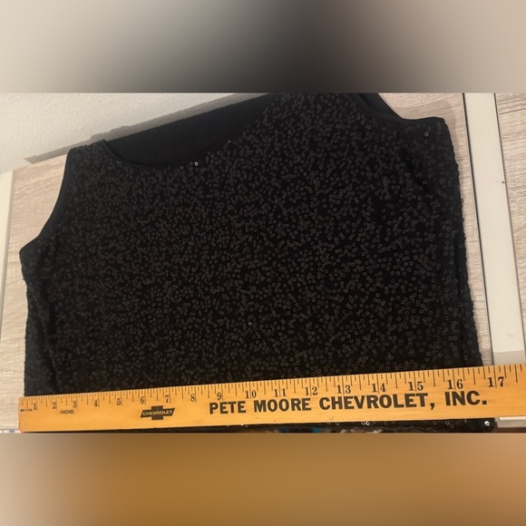 Eileen Fisher Silk All Over Sequin Mini Dress LBD Party NYE Festive Size Medium - Picture 6 of 10